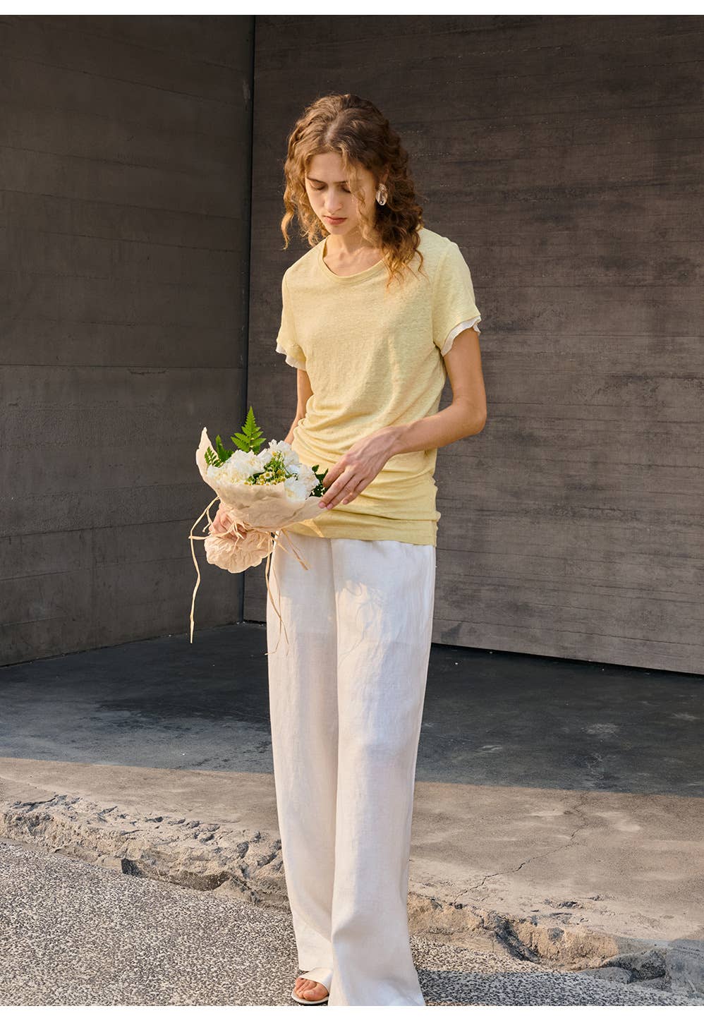 100% Linen Wide Leg Pants - Out of the Blue