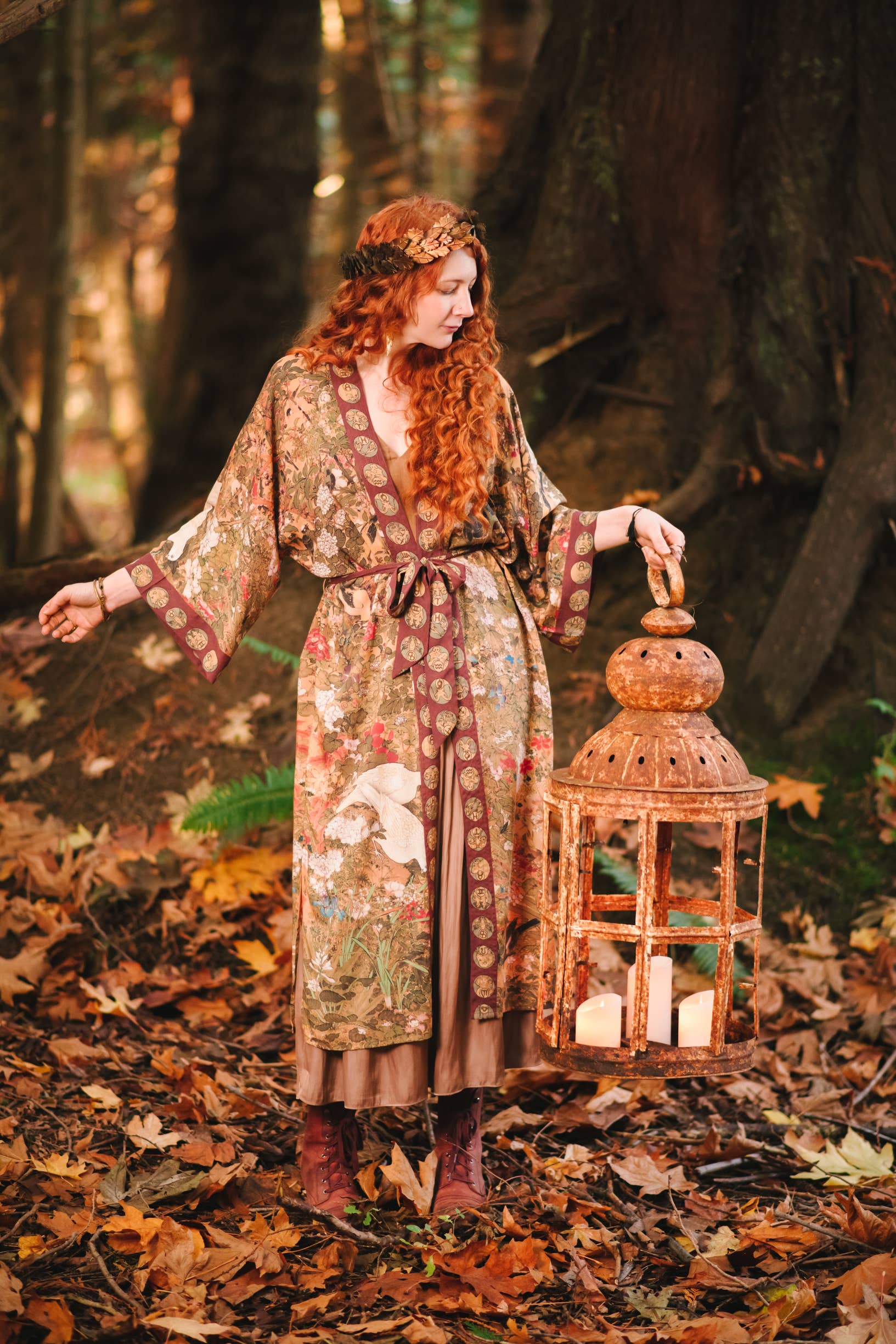Dreamweaver Bamboo  Duster Robe with Zodiac Signs - Out of the Blue