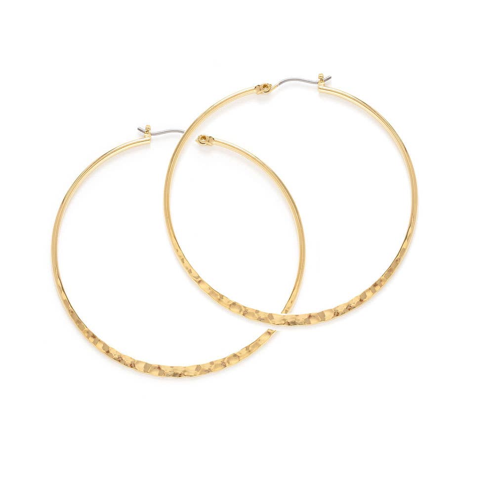 Hammered Hoop Earrings