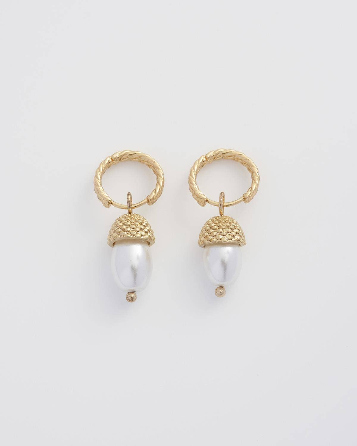 FABLE Acorn Pearl Hoops