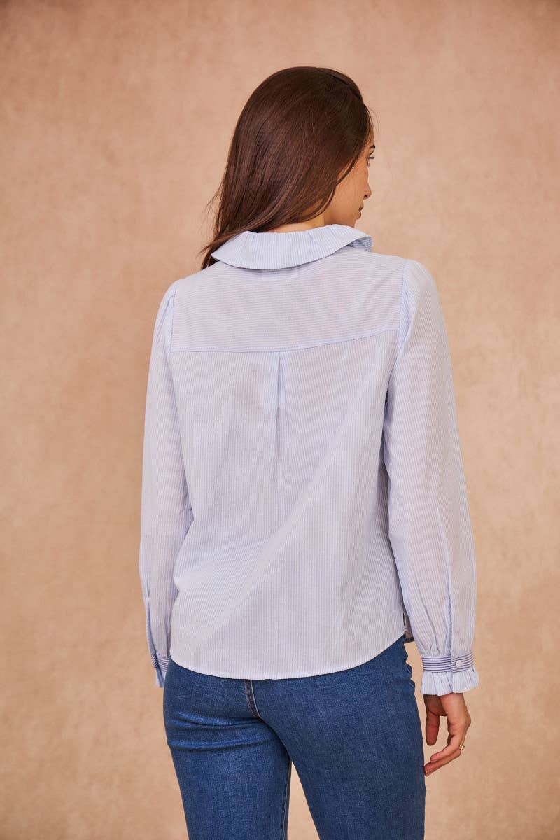 Amira Blouse – Effortless Charm in 100% Cotton - Out of the Blue