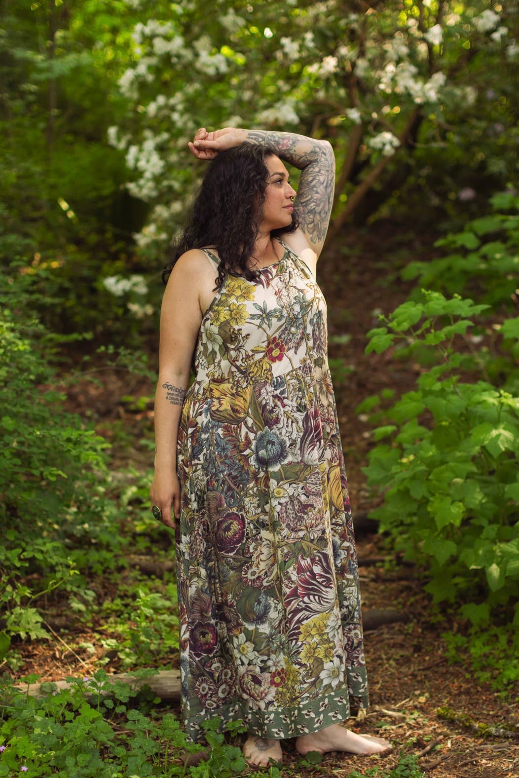 Love Grows Wild Bohéme Slip Dress With Bees - Out of the Blue