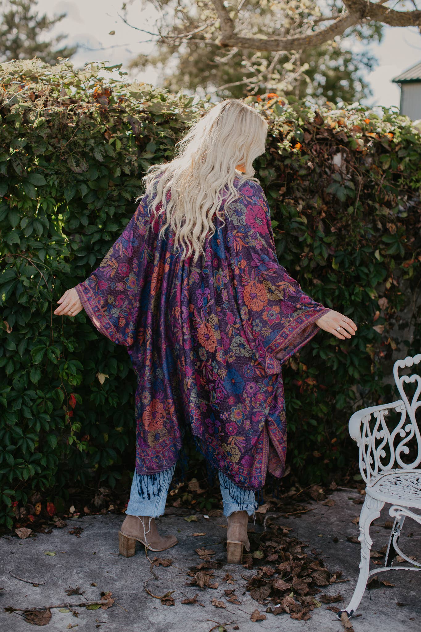 Wild Flower Kimono - Out of the Blue