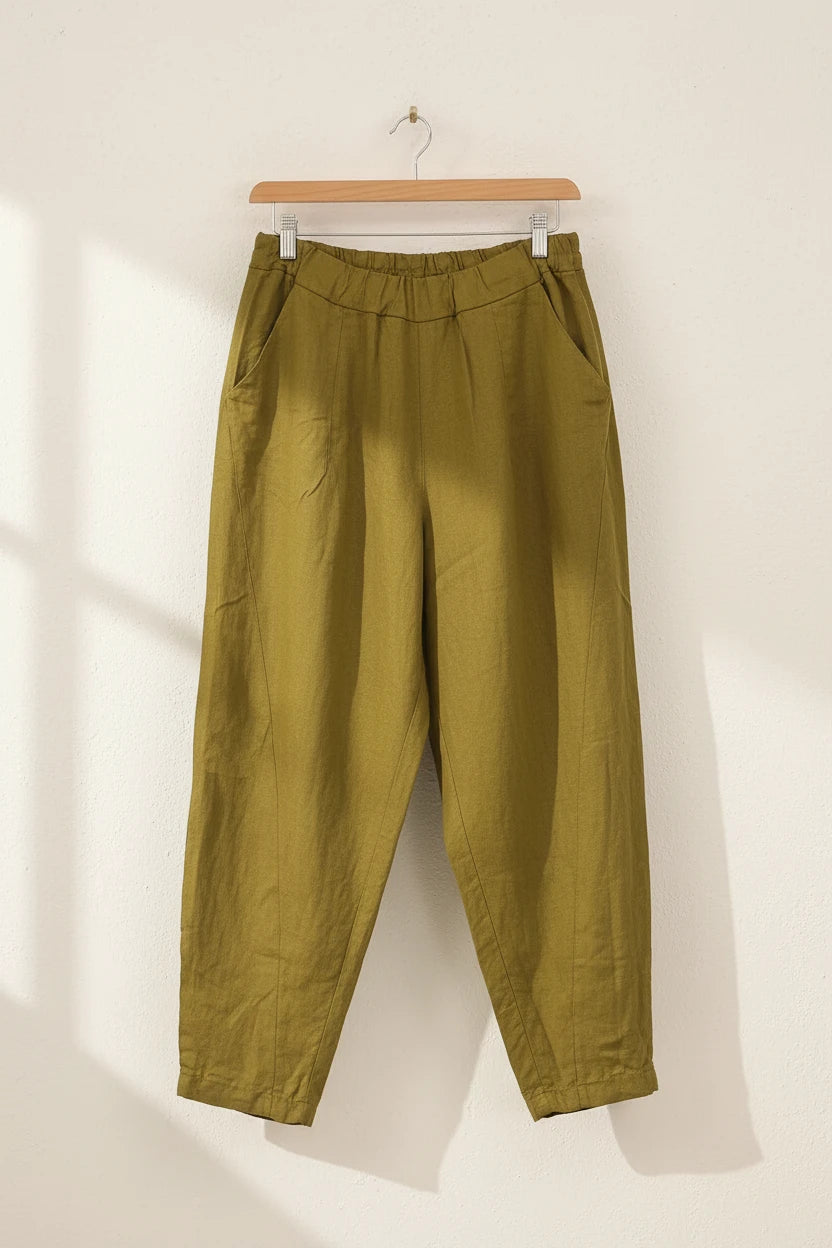 Barrel Linen Pants - Out of the Blue