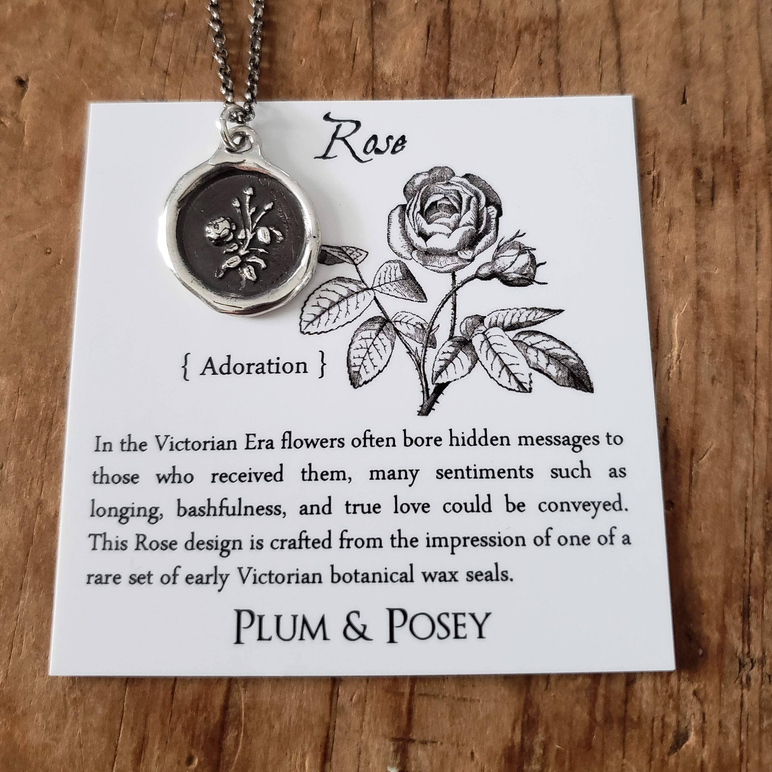 Rose - Wax Seal Necklace