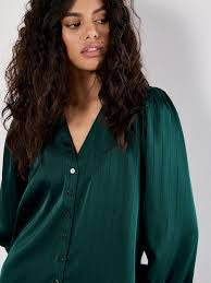 SATIN STRIPE BLOUSE