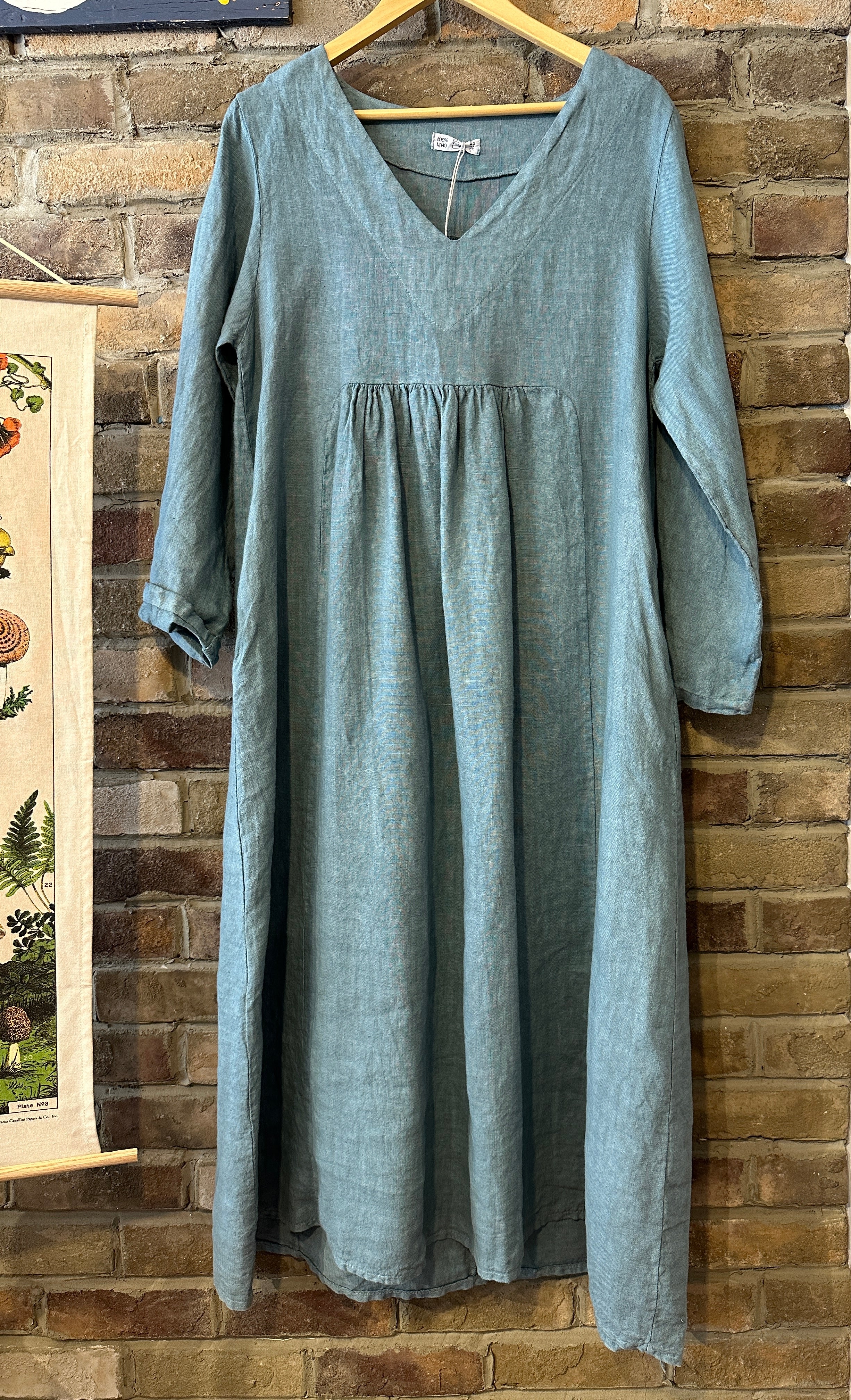 Greta Linen Dress - Out of the Blue