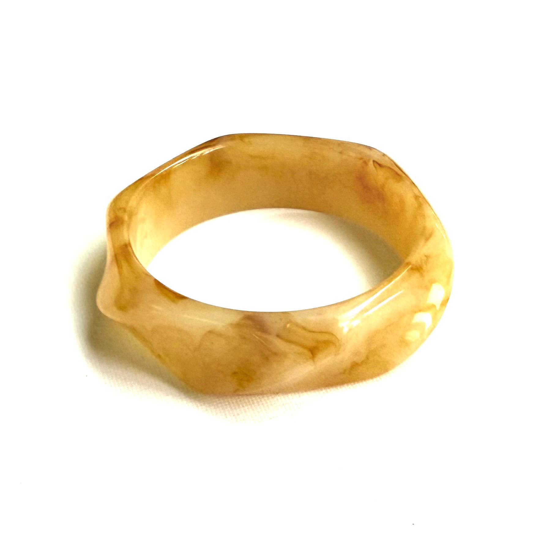 Acrylic Wave Bangle Jewellery Honey - Out of the Blue