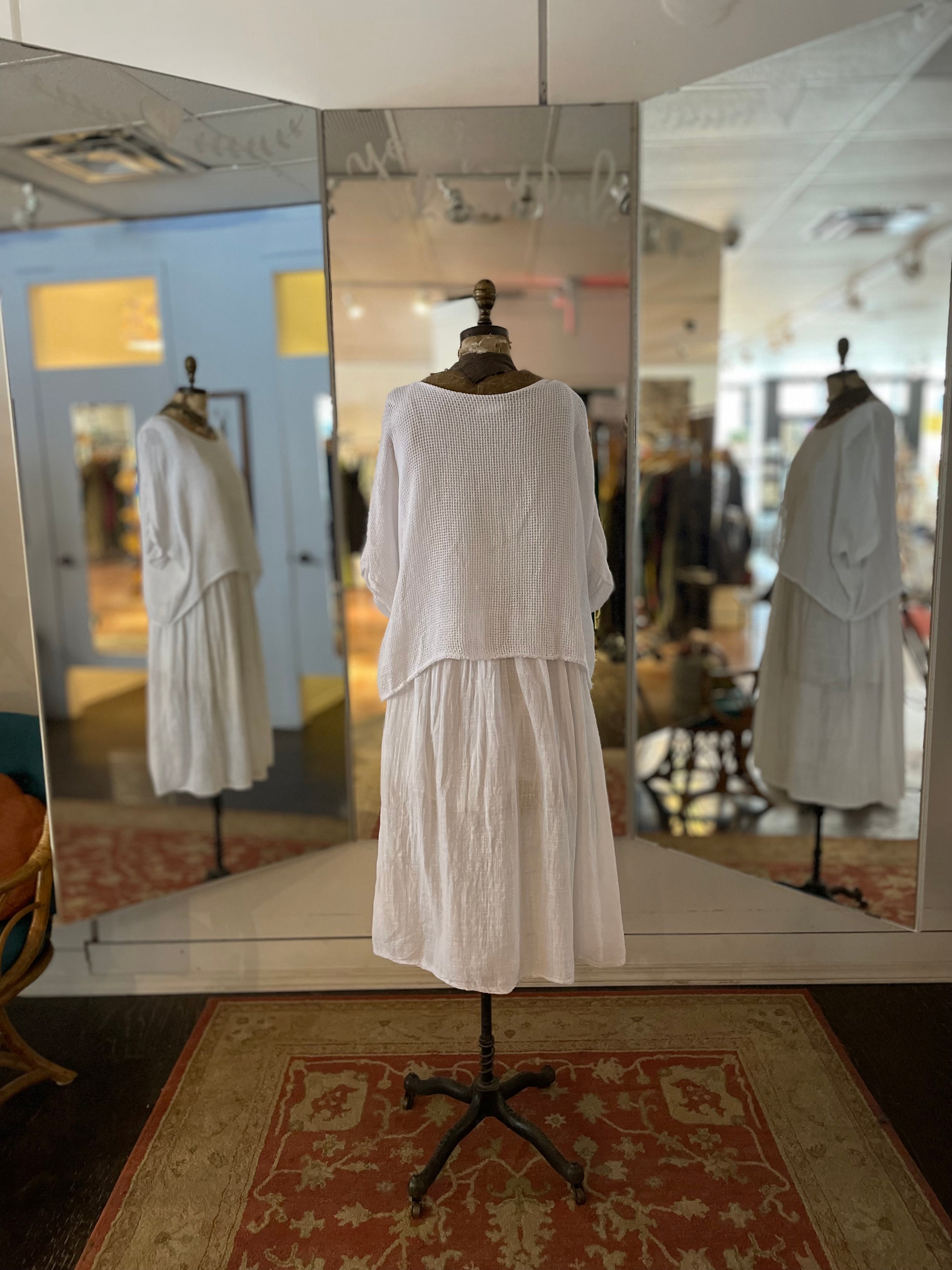 Gracie Cotton Dress - Out of the Blue