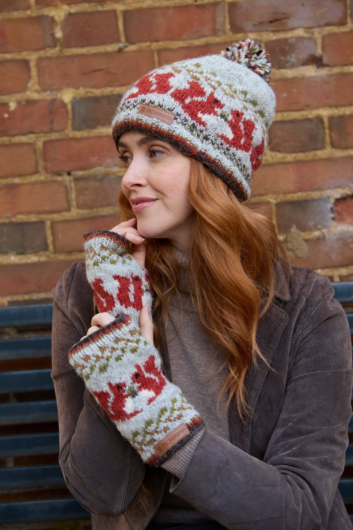 Squirrel Knit Handwarmers
