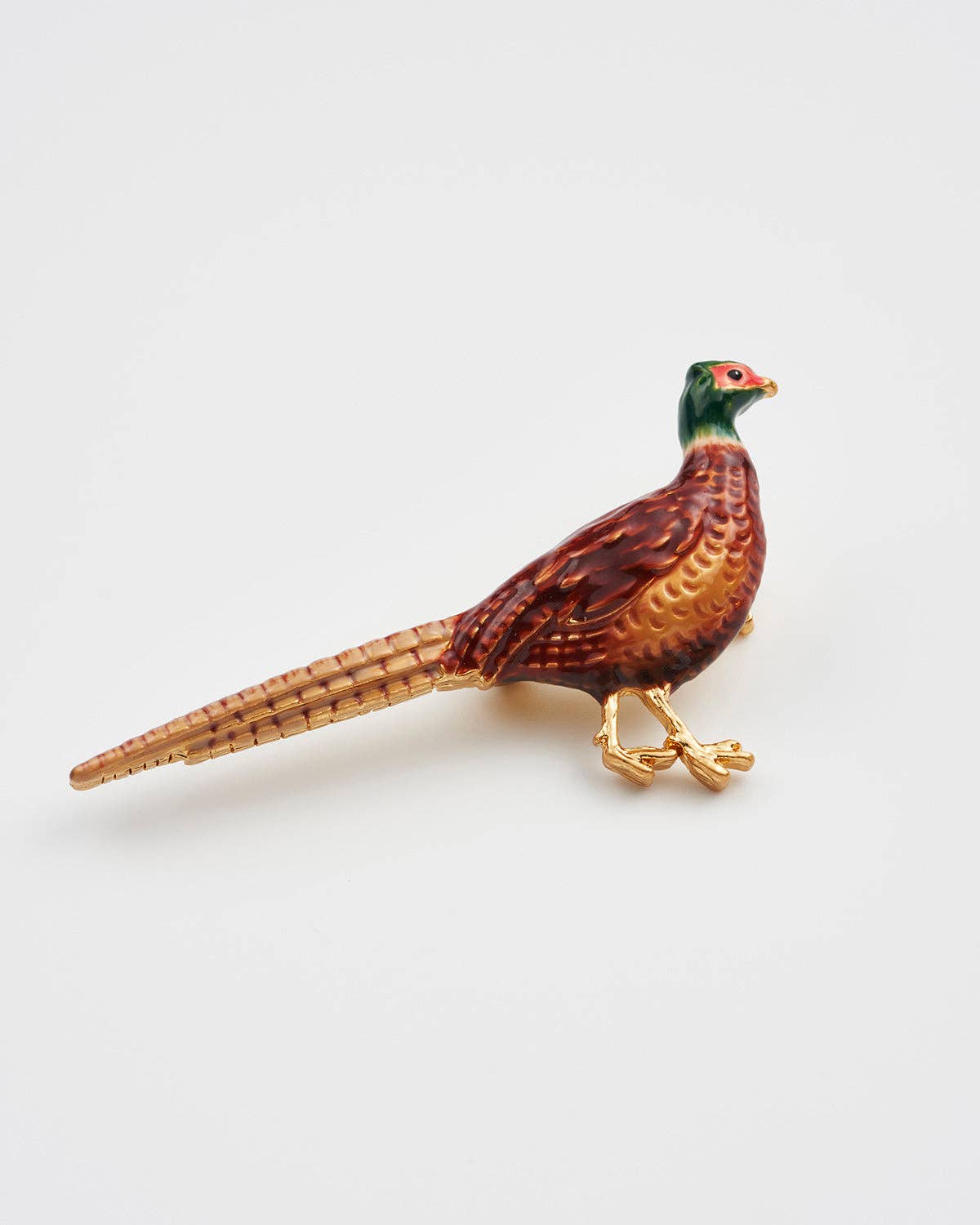 Pheasant Enamel Brooch - Out of the Blue