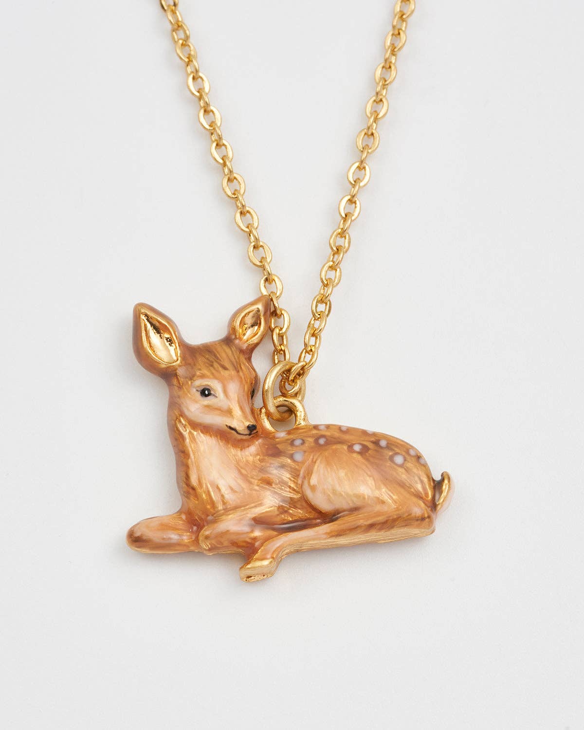 Resting Fawn Gold Chain Necklace - Out of the Blue