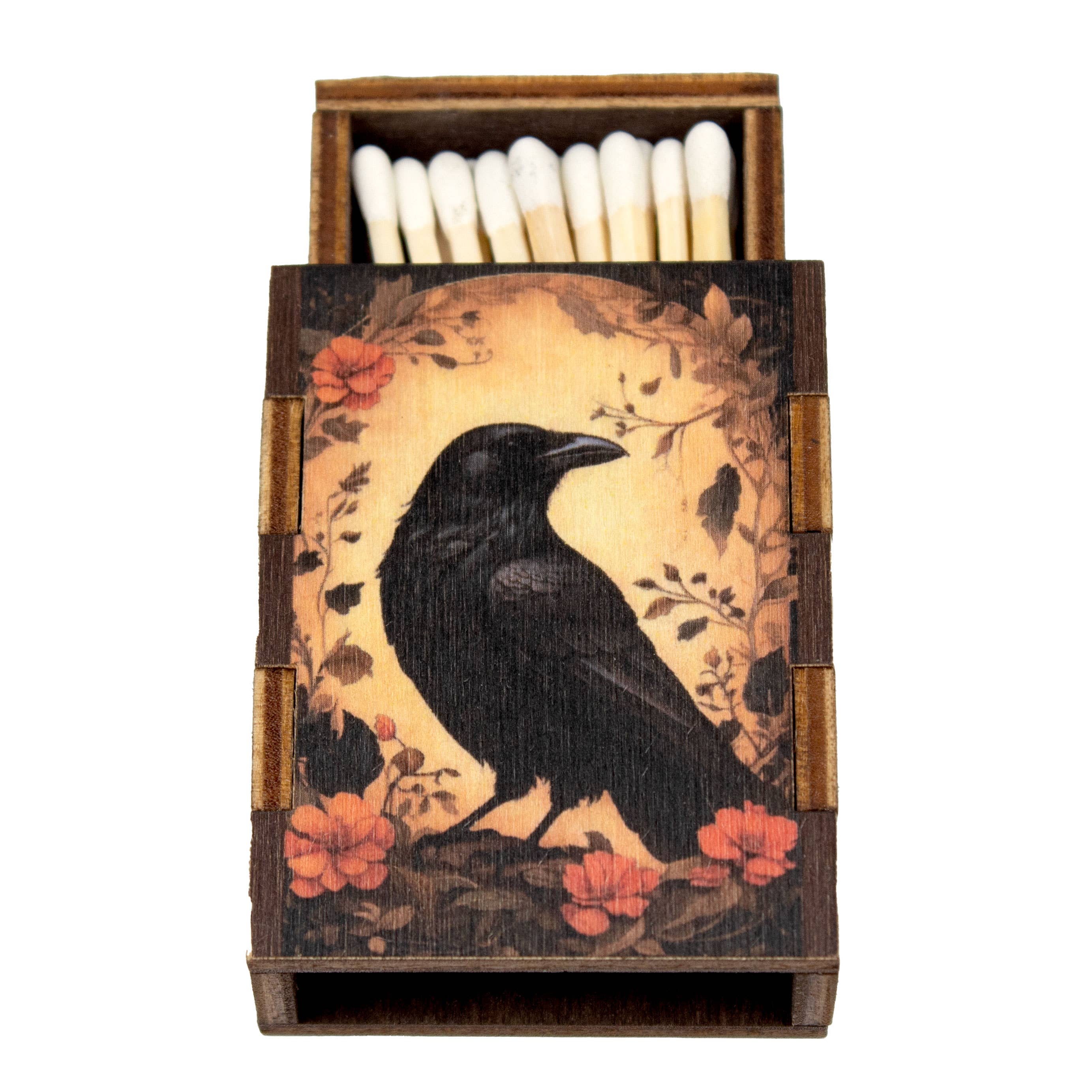 Matches • Raven Wooden Matchbox • Home Decor for Candles - Out of the Blue
