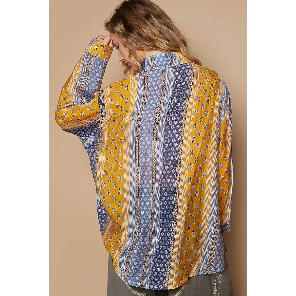 Vintage wash printed  shirt