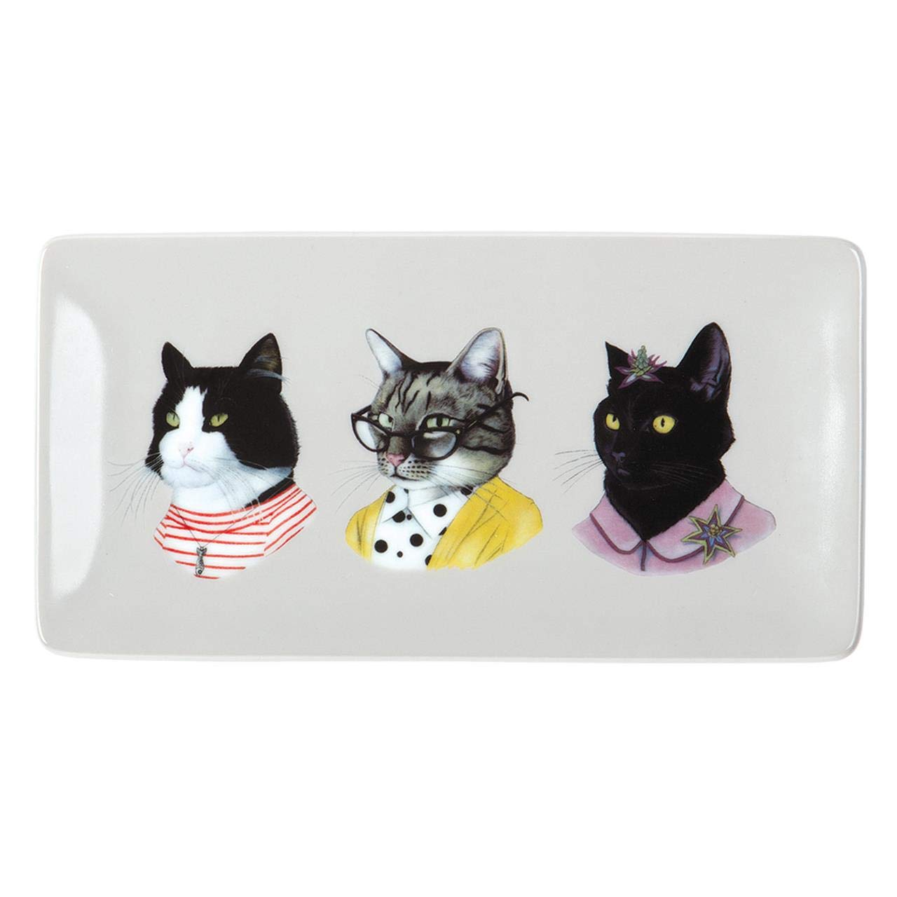Berkley Bestiary Cat  Porcelain Tray - Out of the Blue