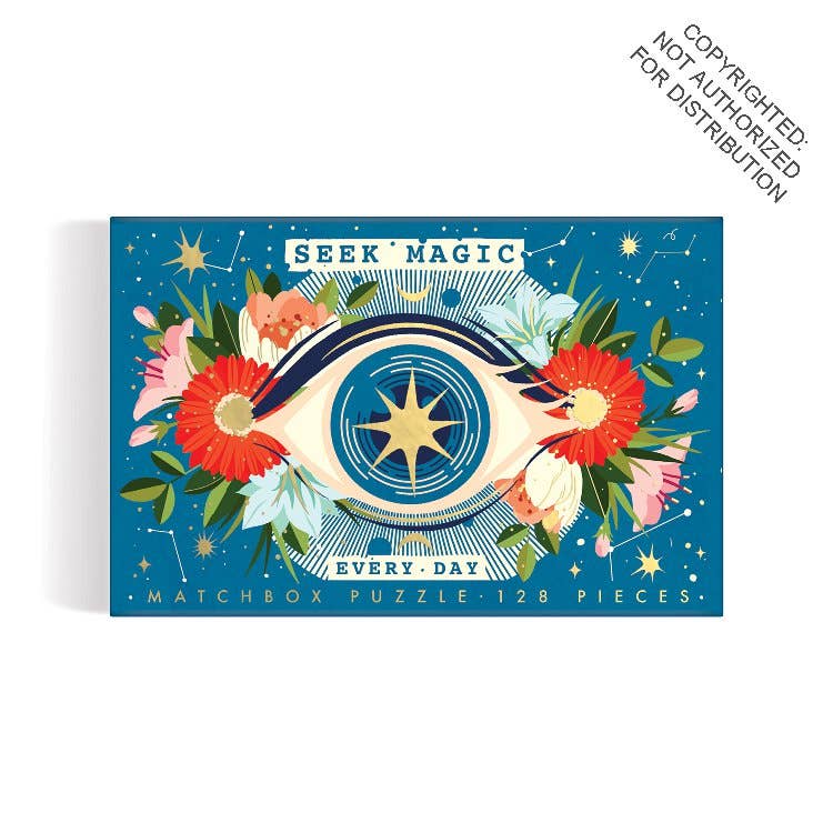 Seek Magic Every Day 128 Piece Matchbox Puzzle - Out of the Blue