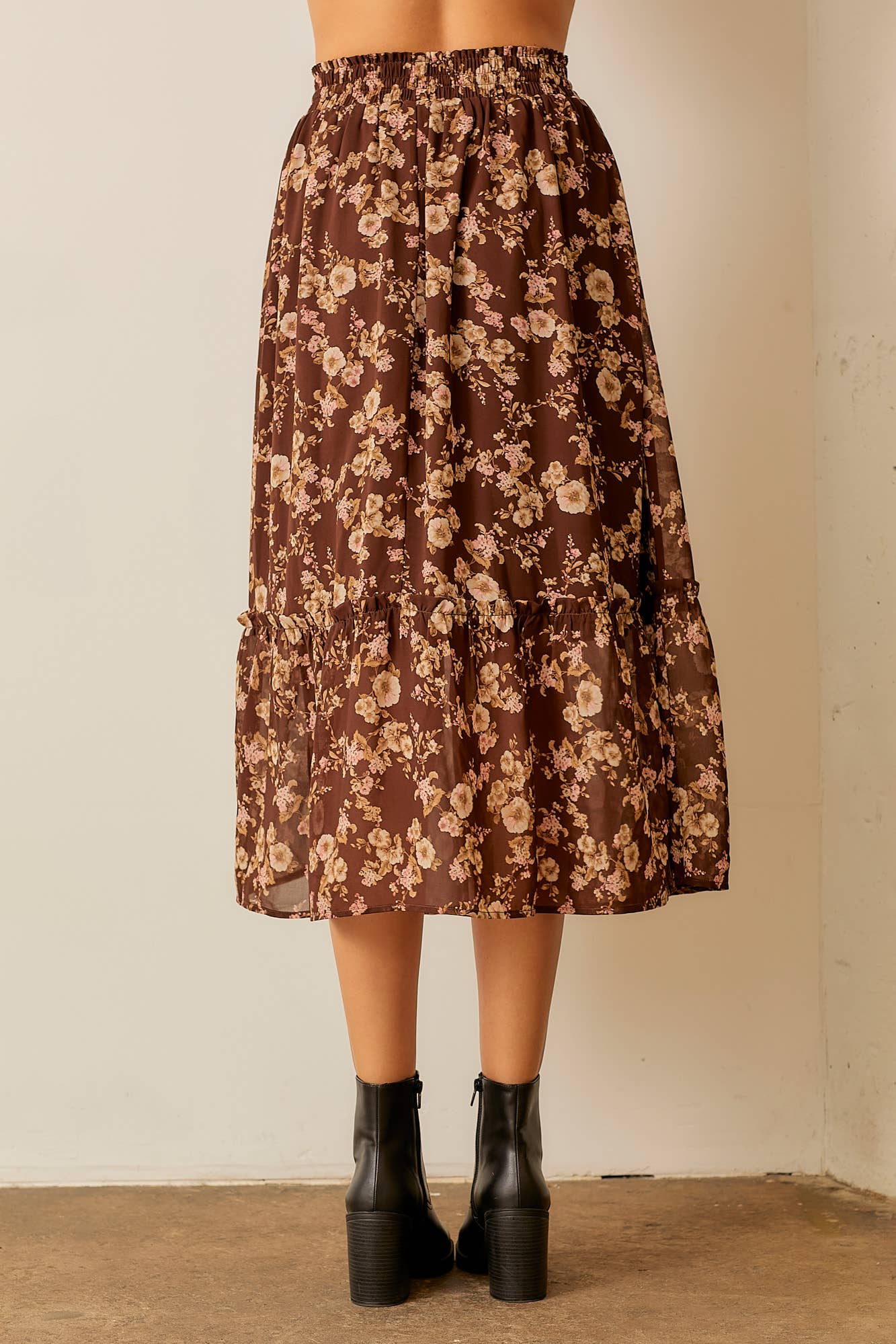 FLORAL MIDI Skirt