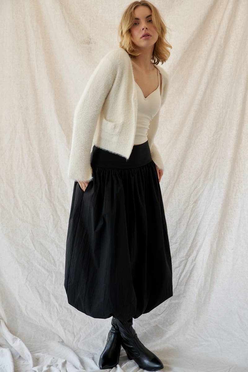 Bubble Balloon Midi Skirt