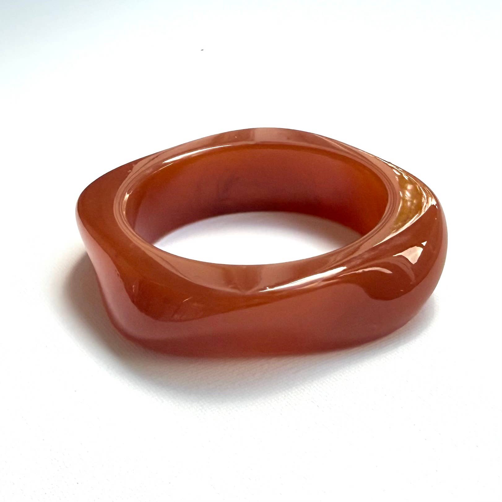 Swirl Chunky Acrylic Bangle Jewellery Red Wine - Out of the Blue
