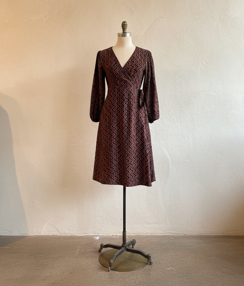 Red Maize Wrap Dress