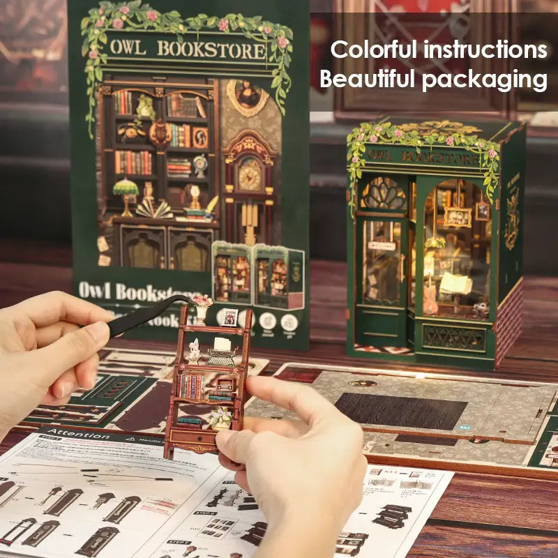 DIY Book Nook Kit: Owl Bookstore - Out of the Blue