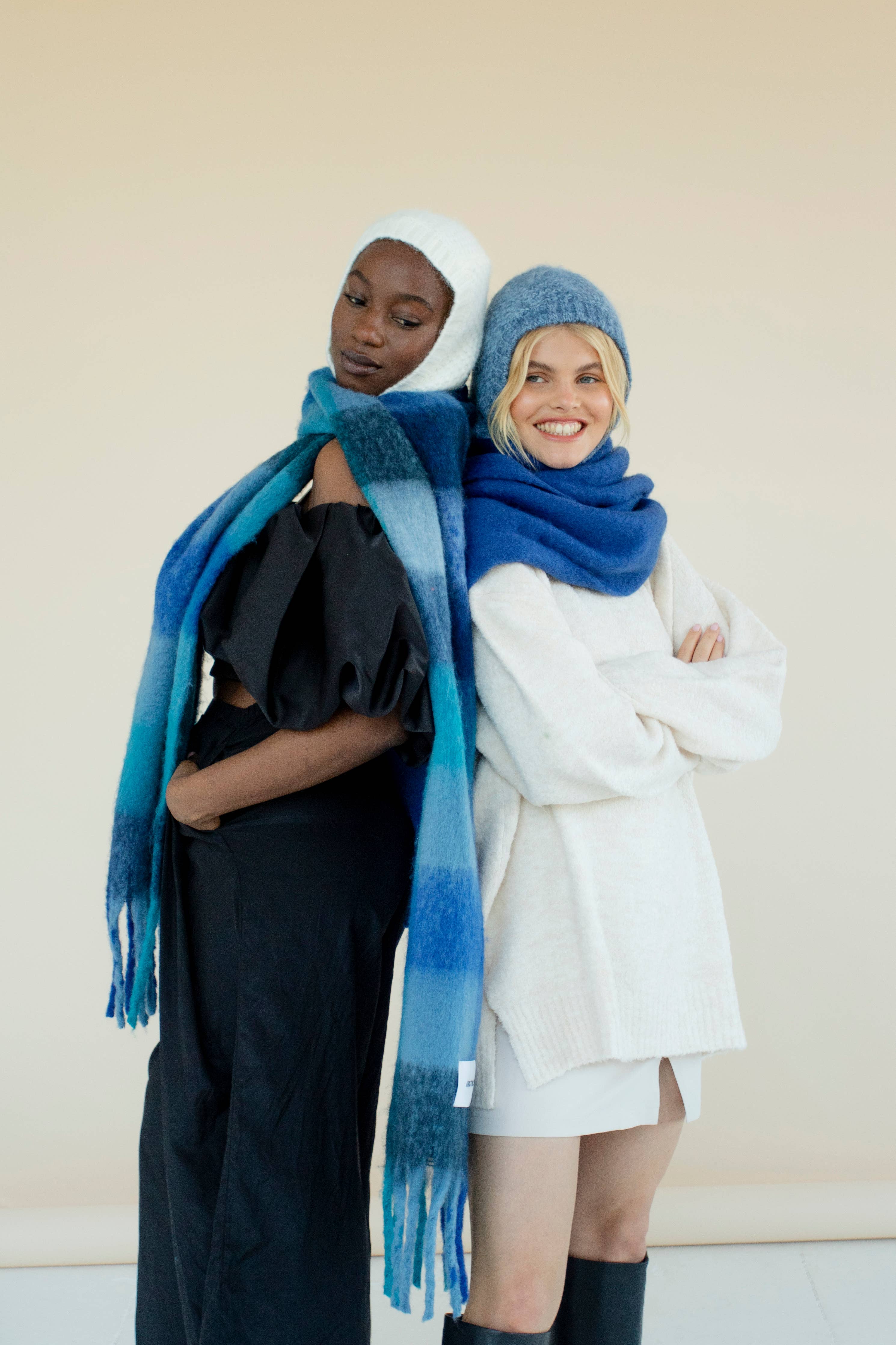 The Reykjavik Scarf - Blue Check - AW23 - Out of the Blue