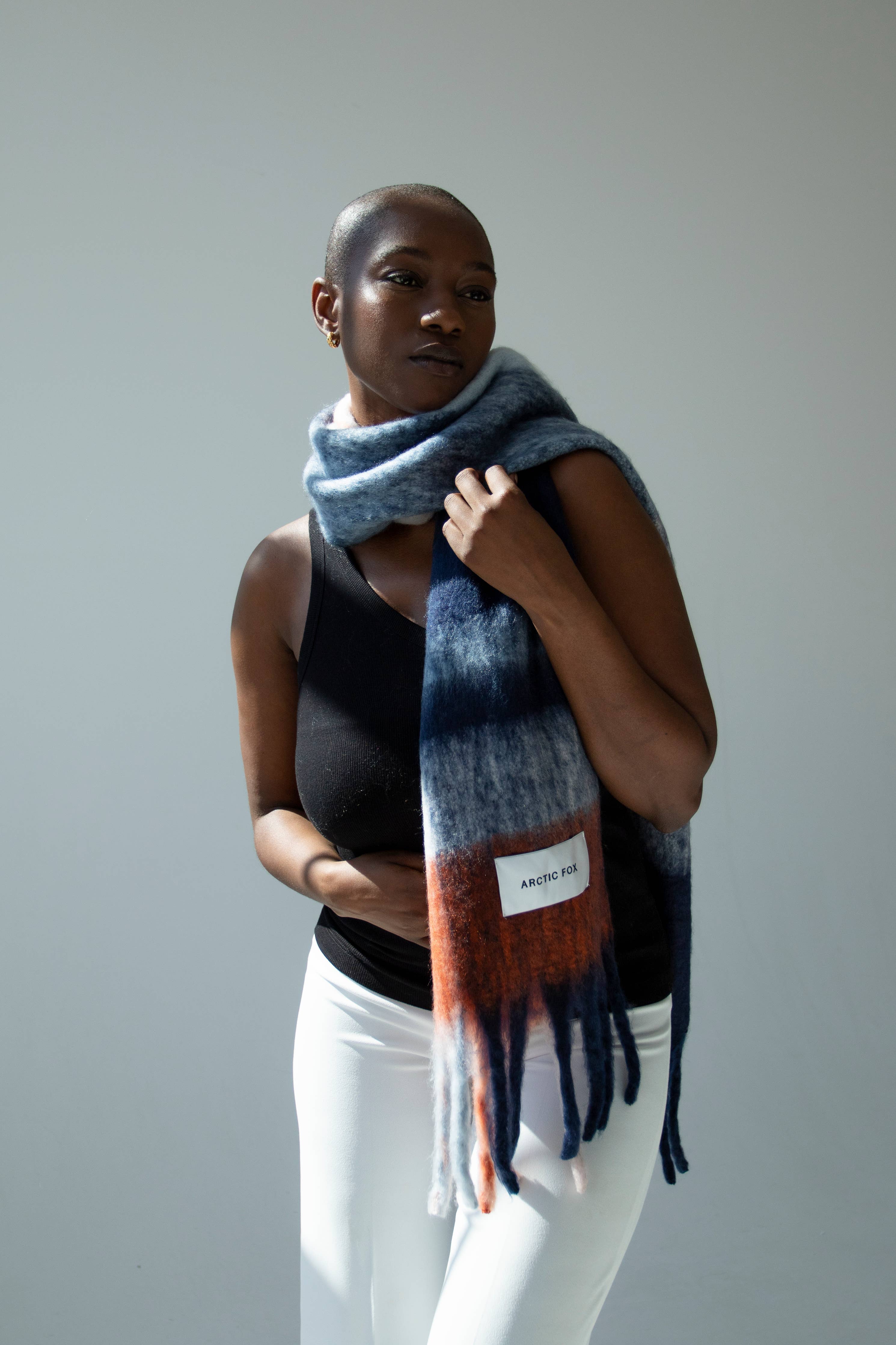 The Stockholm Scarf - 100% Recycled - Winter Lagoon - AW23 - Out of the Blue