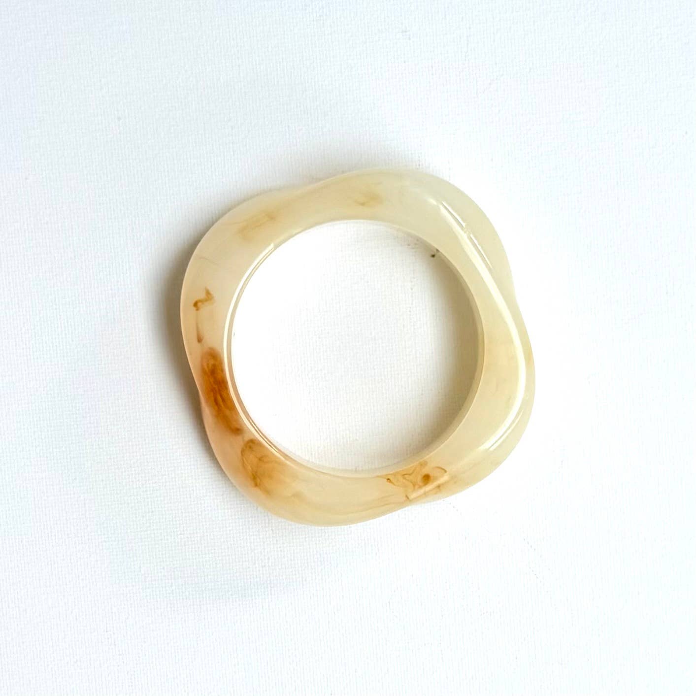 Swirl Chunky Acrylic Bangle Jewellery Sandstone Marble - Out of the Blue