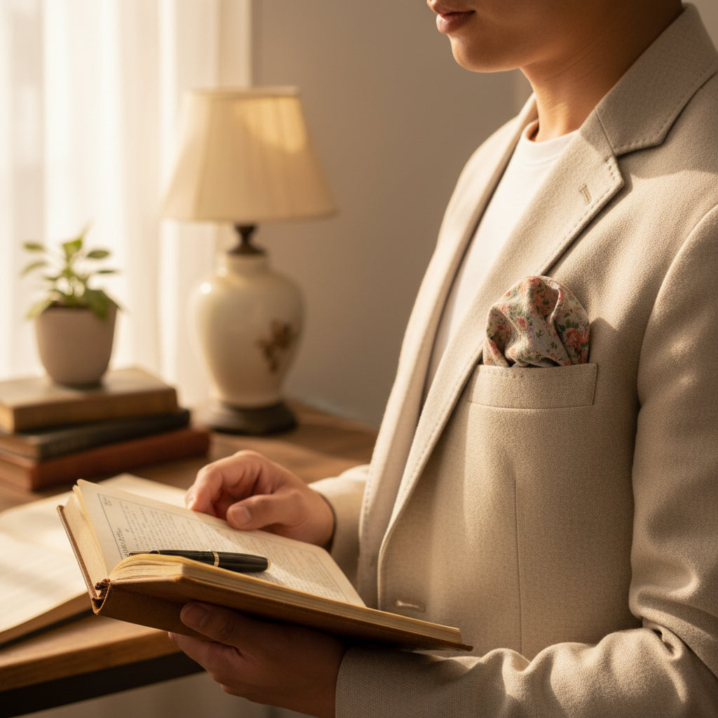 Rose Garden Cotton Scarf - Out of the Blue