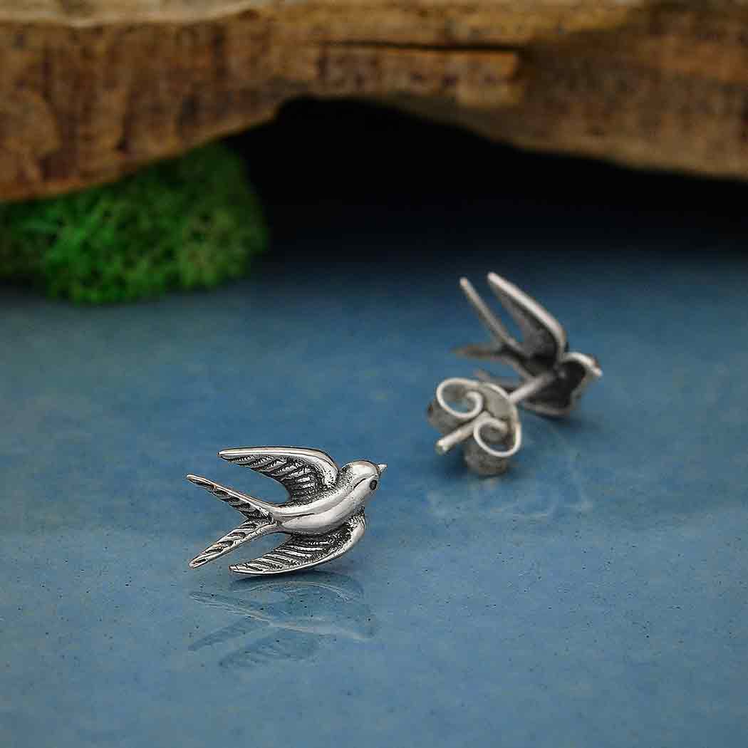 Swallow Post Earrings