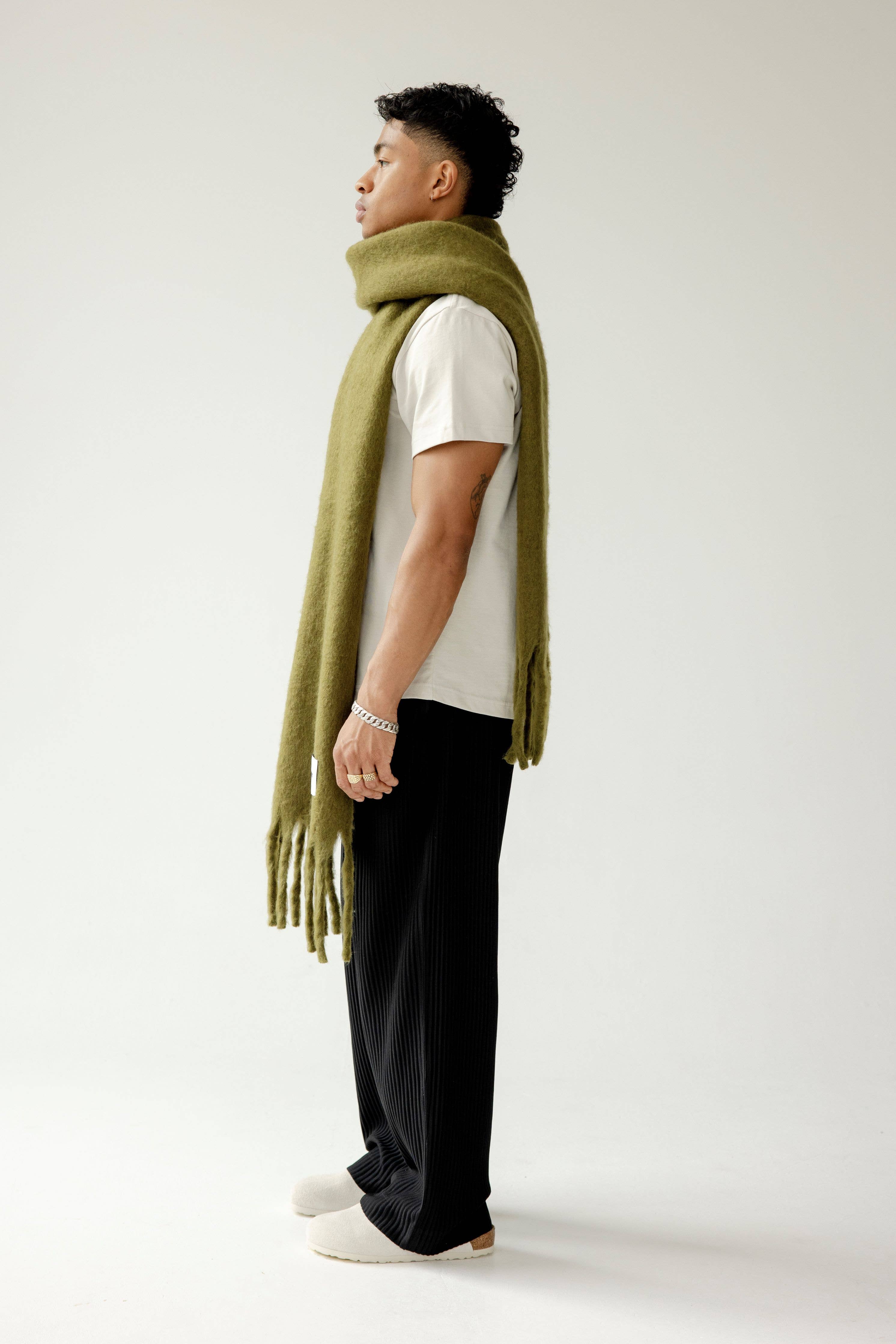 The Reykjavik Scarf - 100% Recycled - Sea Kelp - FW25 - Out of the Blue