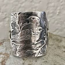 Best Friends Sterling Silver Bird Ring