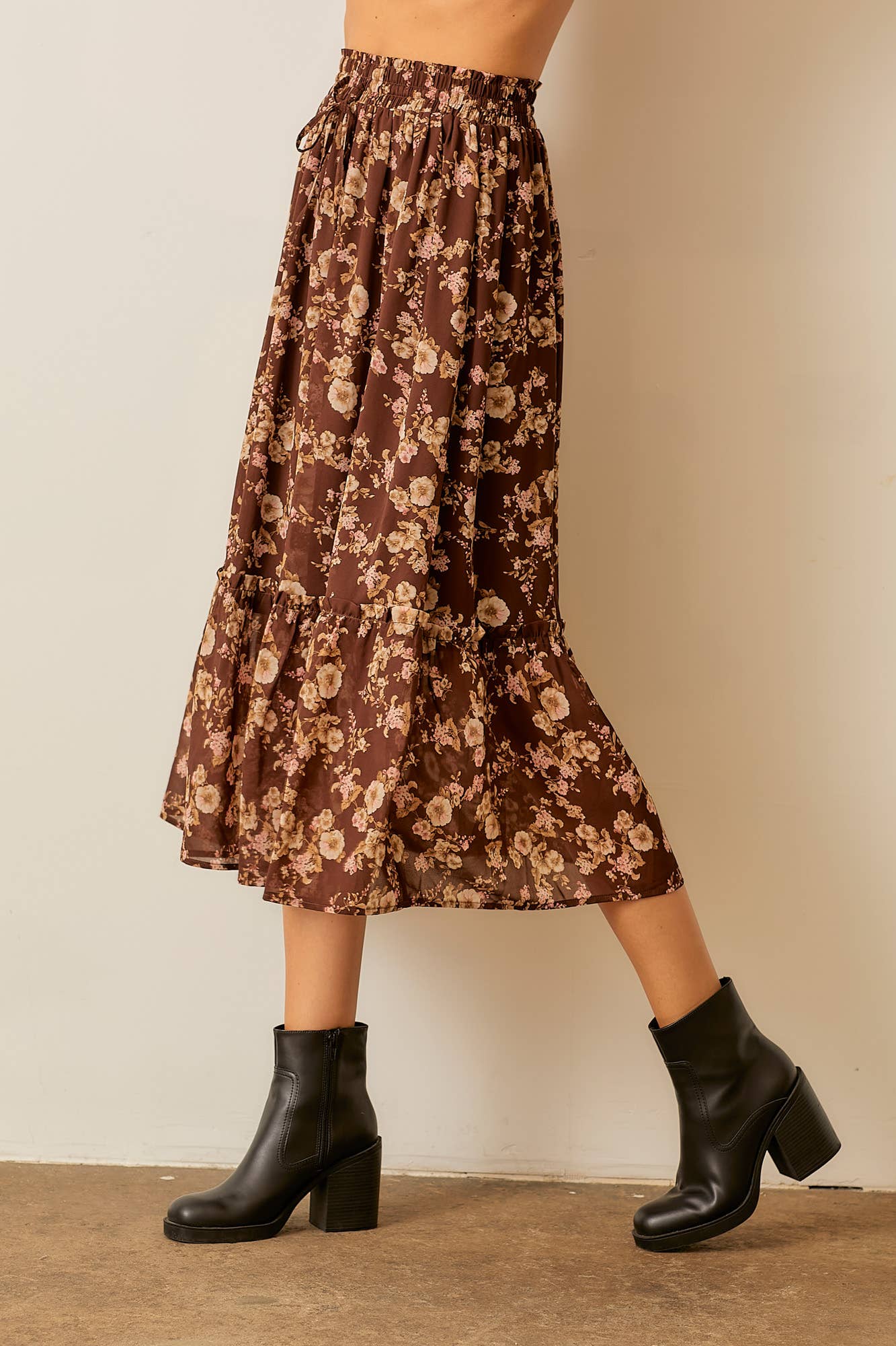 FLORAL MIDI Skirt