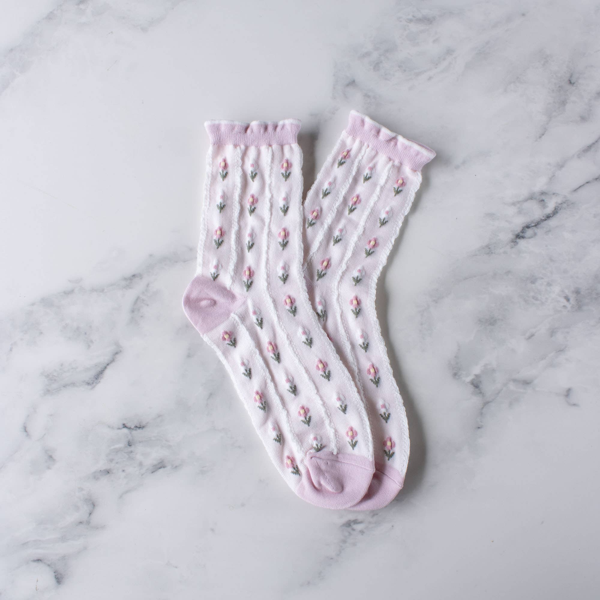 Floral Bud Socks - Out of the Blue