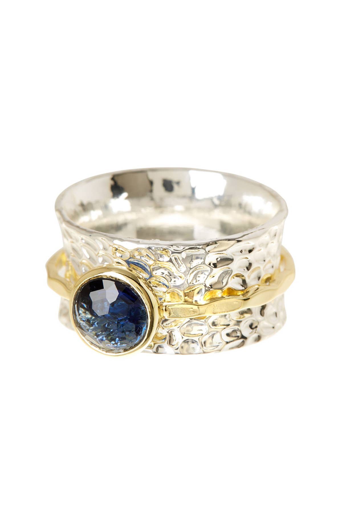 London Blue Crystal Spinner Ring