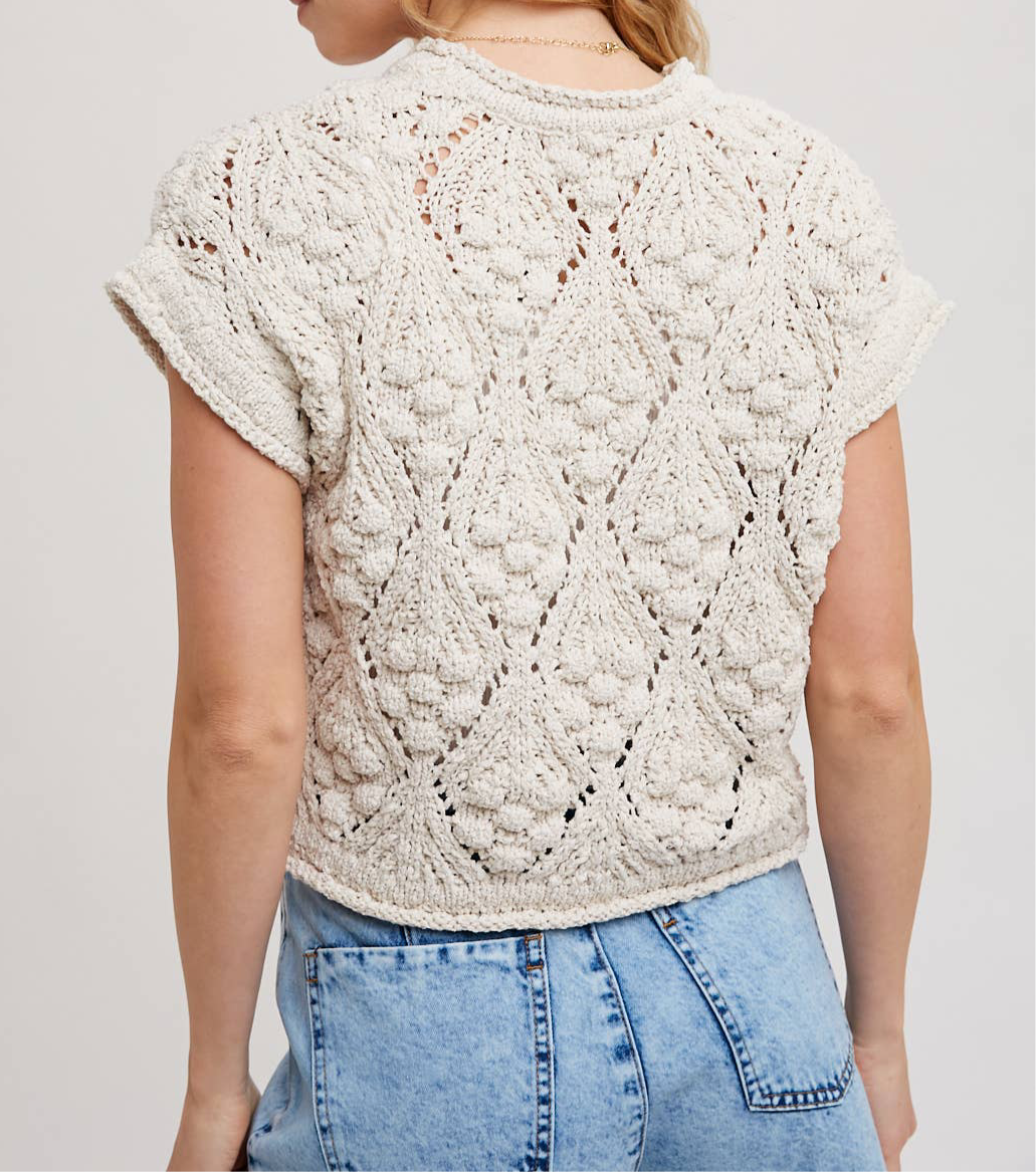 Floral Knit Sweater - Out of the Blue