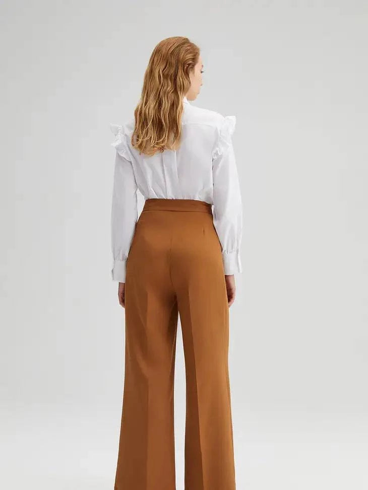 WIDE LEG CREPE TROUSERS - Out of the Blue