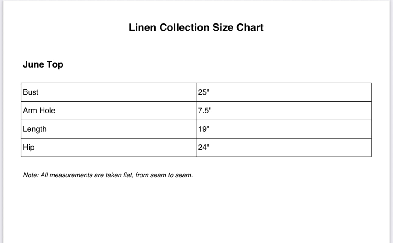 June Linen Top - Out of the Blue