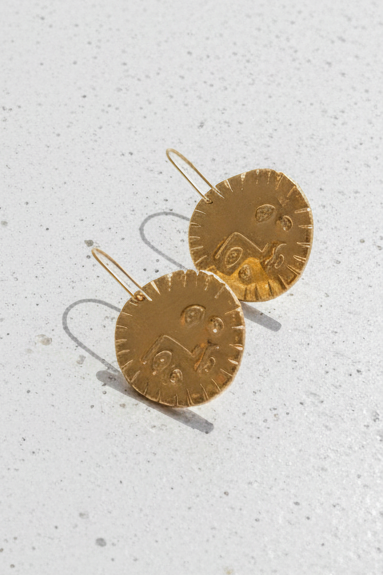 Sun Brushed Gold  Earrings  