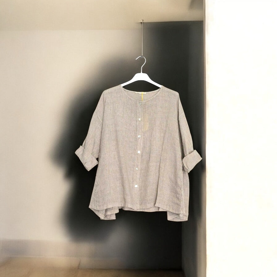 Harlow Linen Blouse - Out of the Blue