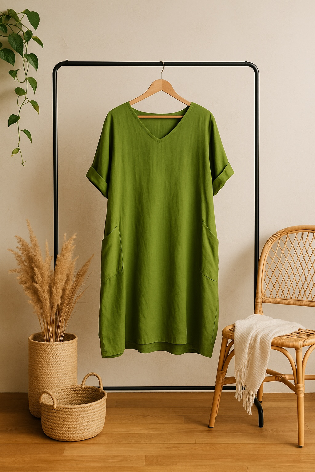 Le Marais Linen Dress - Out of the Blue