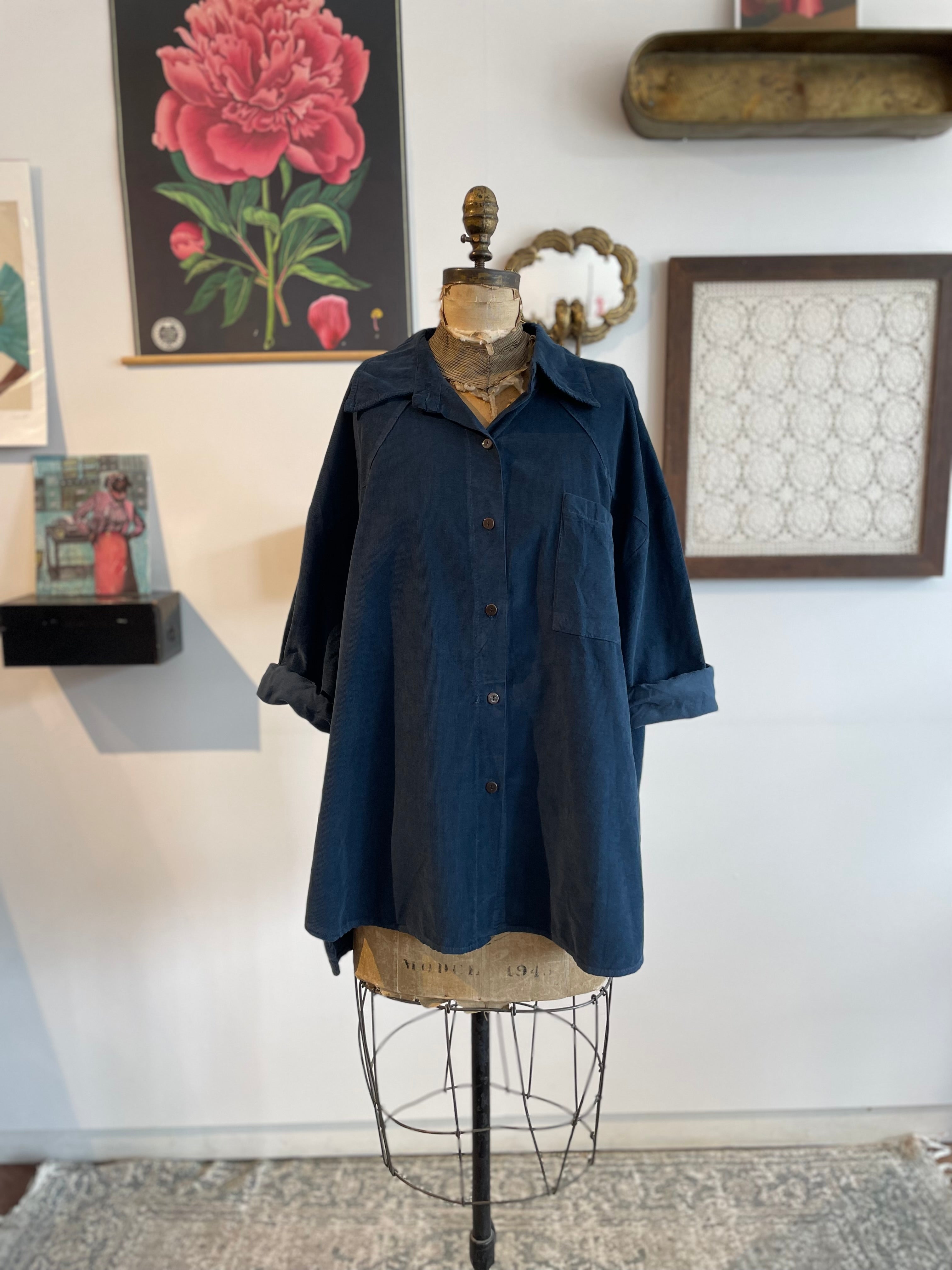 Noemie Cord Shirt - Out of the Blue