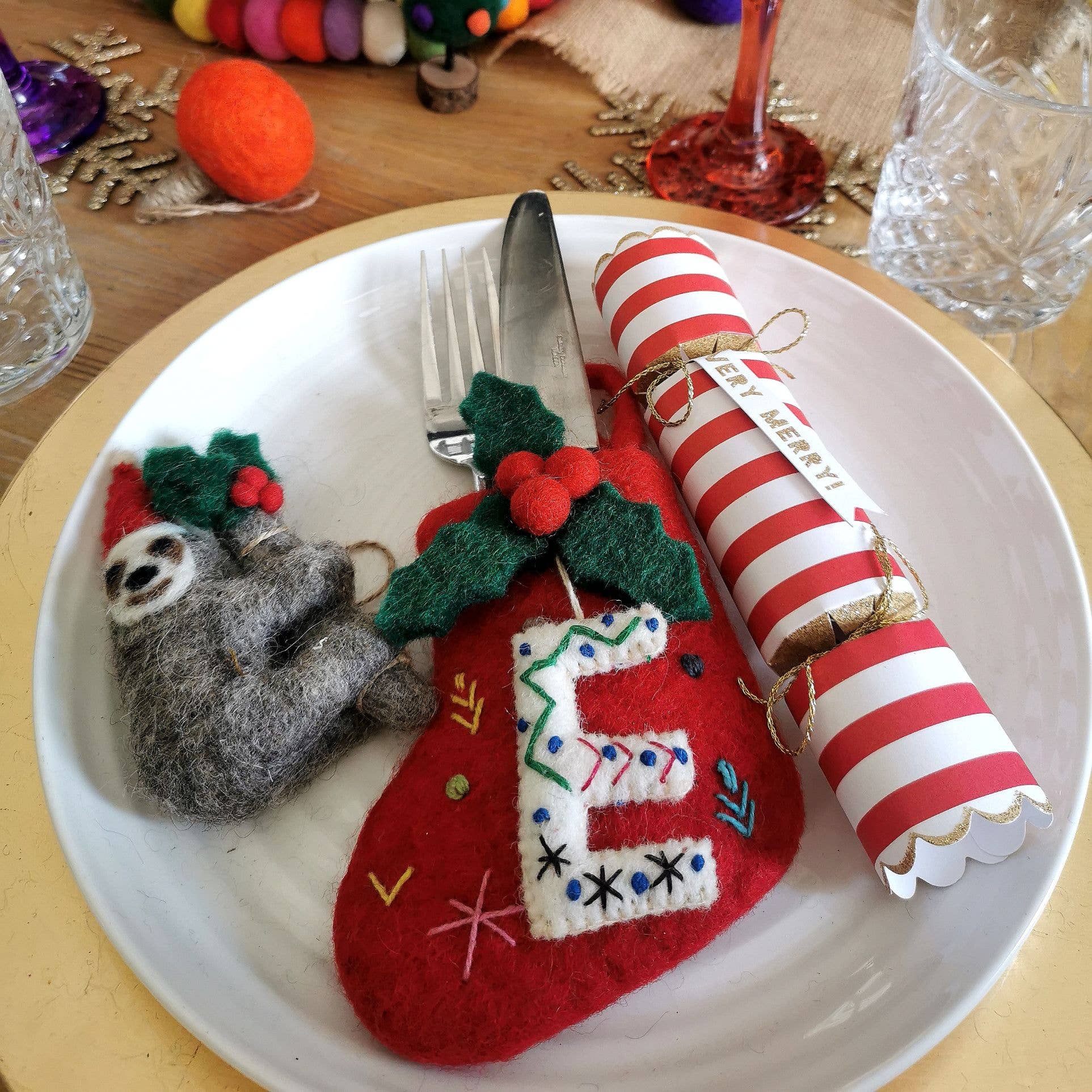 Felt Christmas Sloth Tree