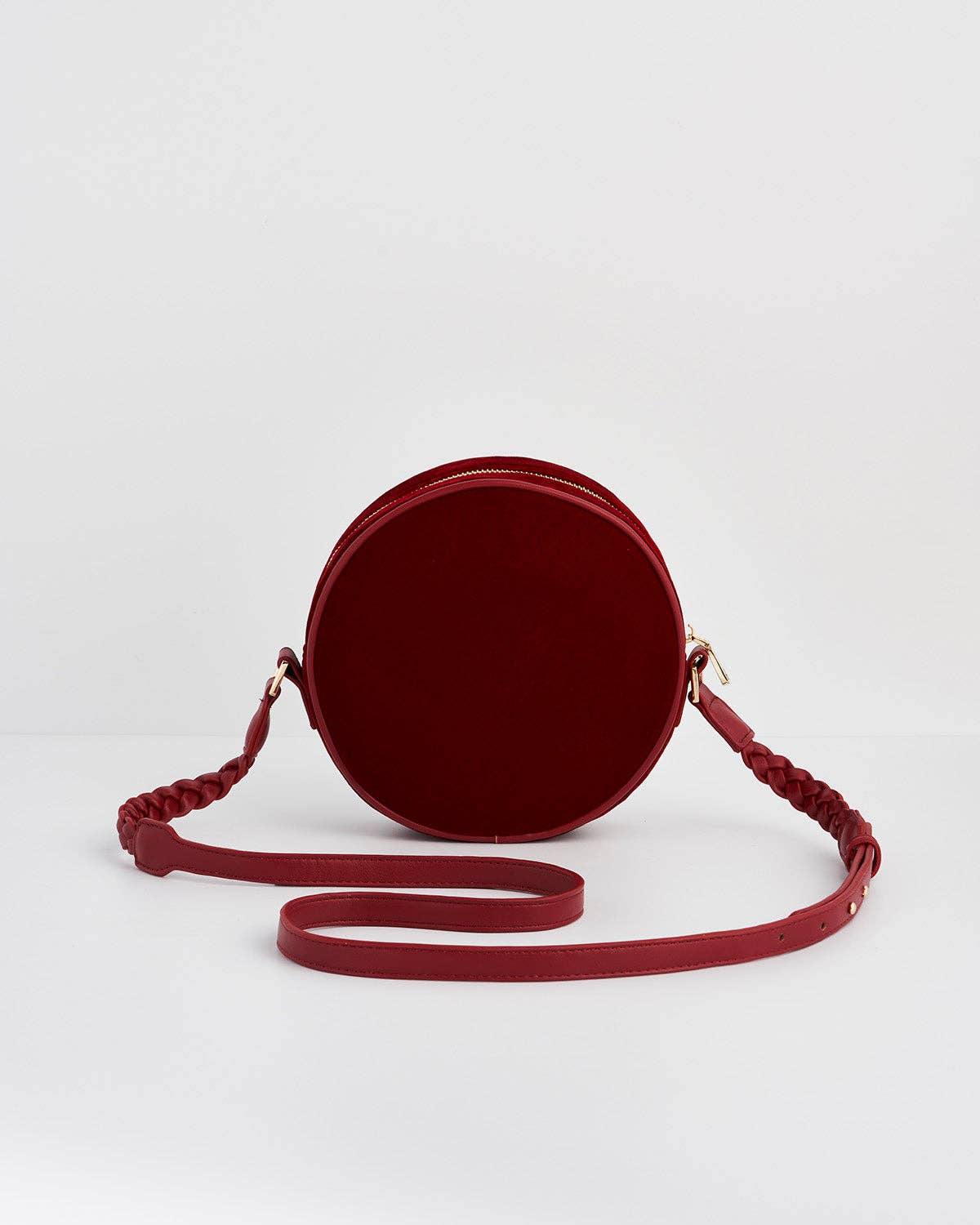 Star Gazing Rabbit Red Embroidered Circle Bag - Out of the Blue