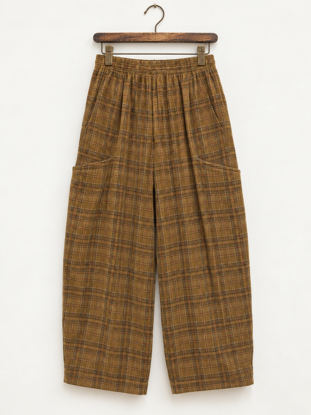 Plaid Cord Pants