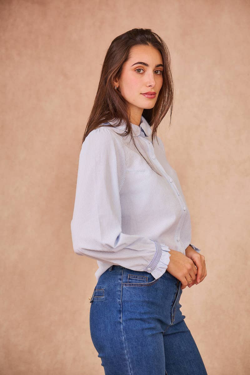 Amira Blouse – Effortless Charm in 100% Cotton - Out of the Blue
