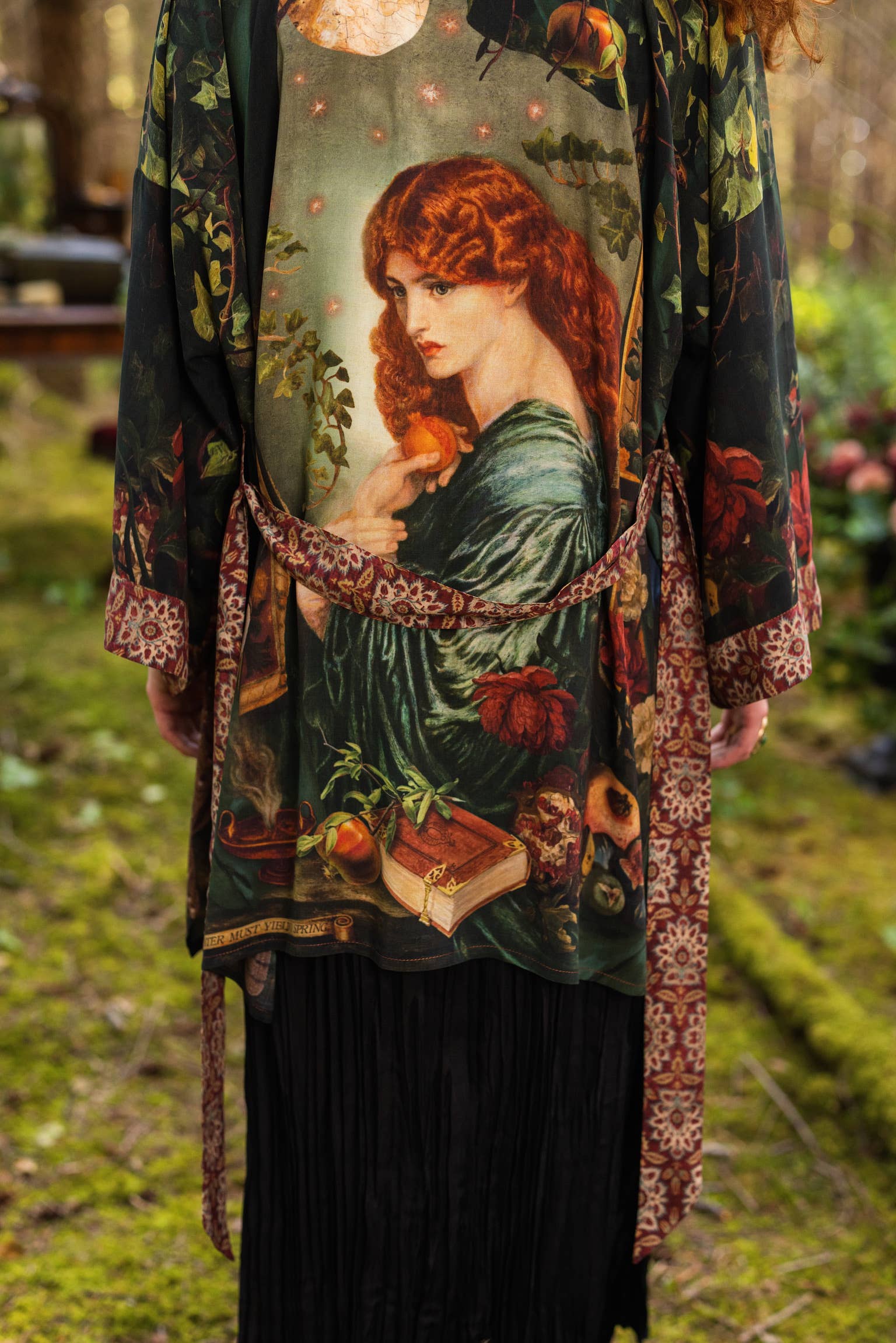 Solstice Matineé (mid-length) duster w/ Persephone & Moon