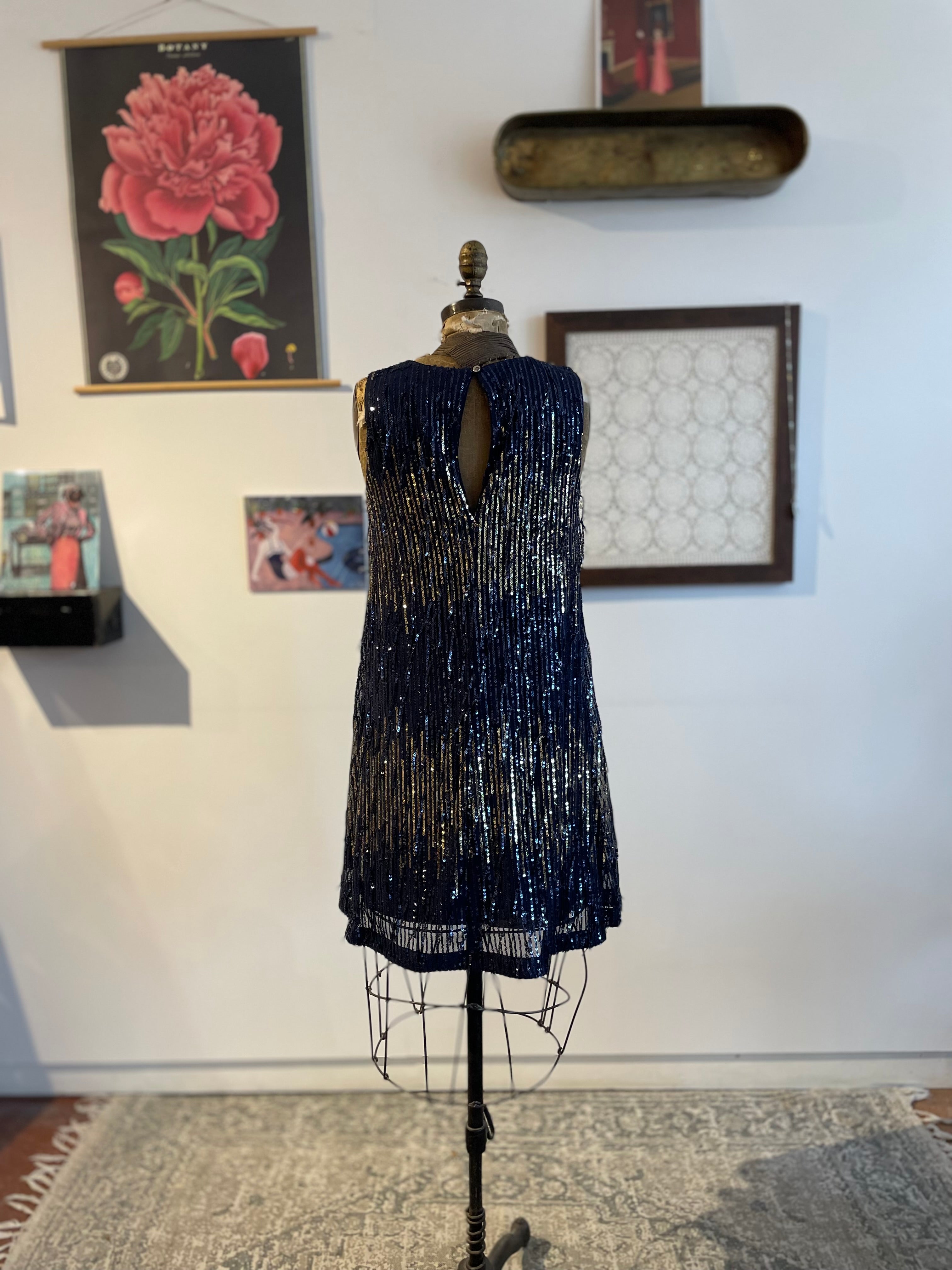 Sequin Swing Fringe Dress
