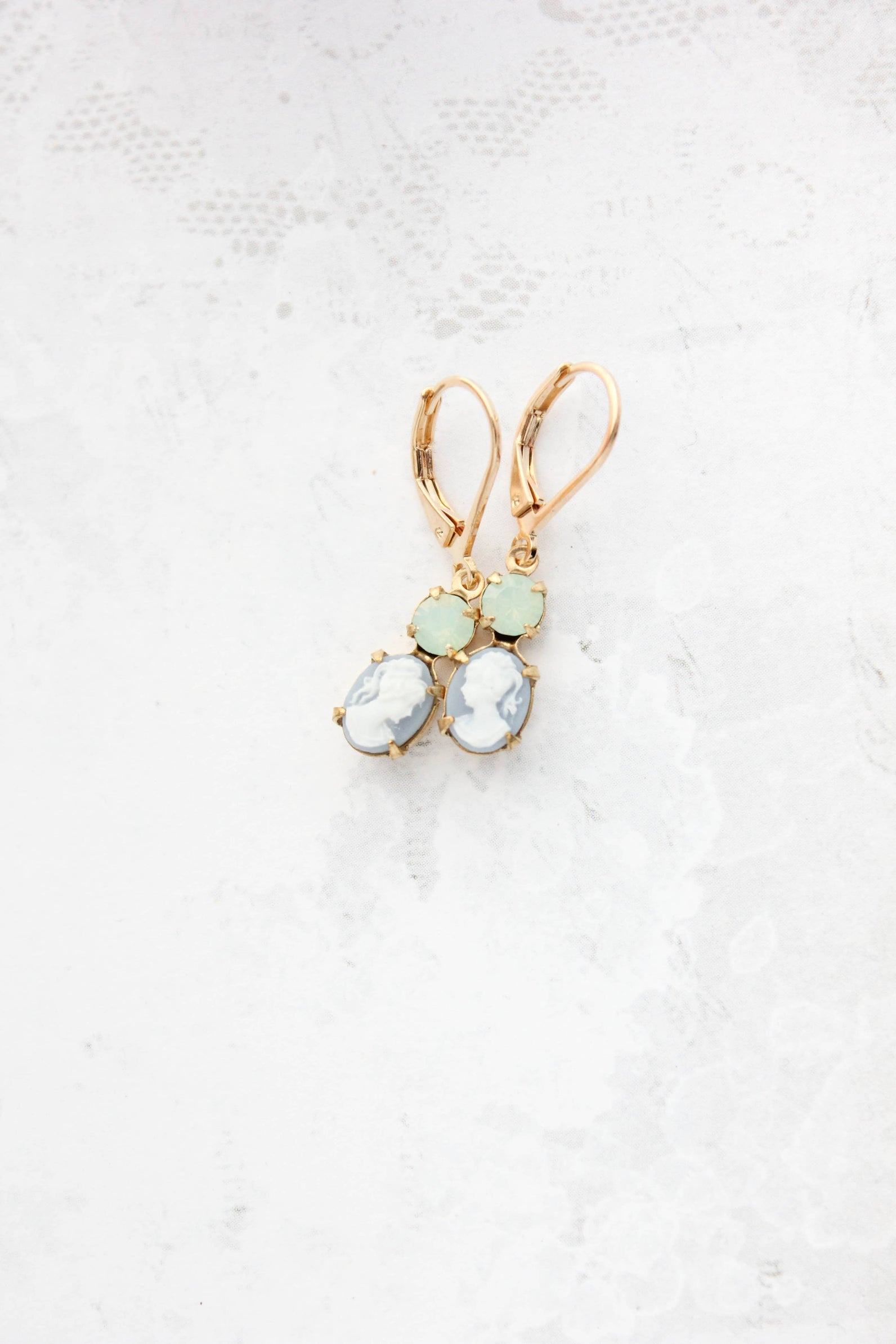 Lady Cameo Earrings - Out of the Blue