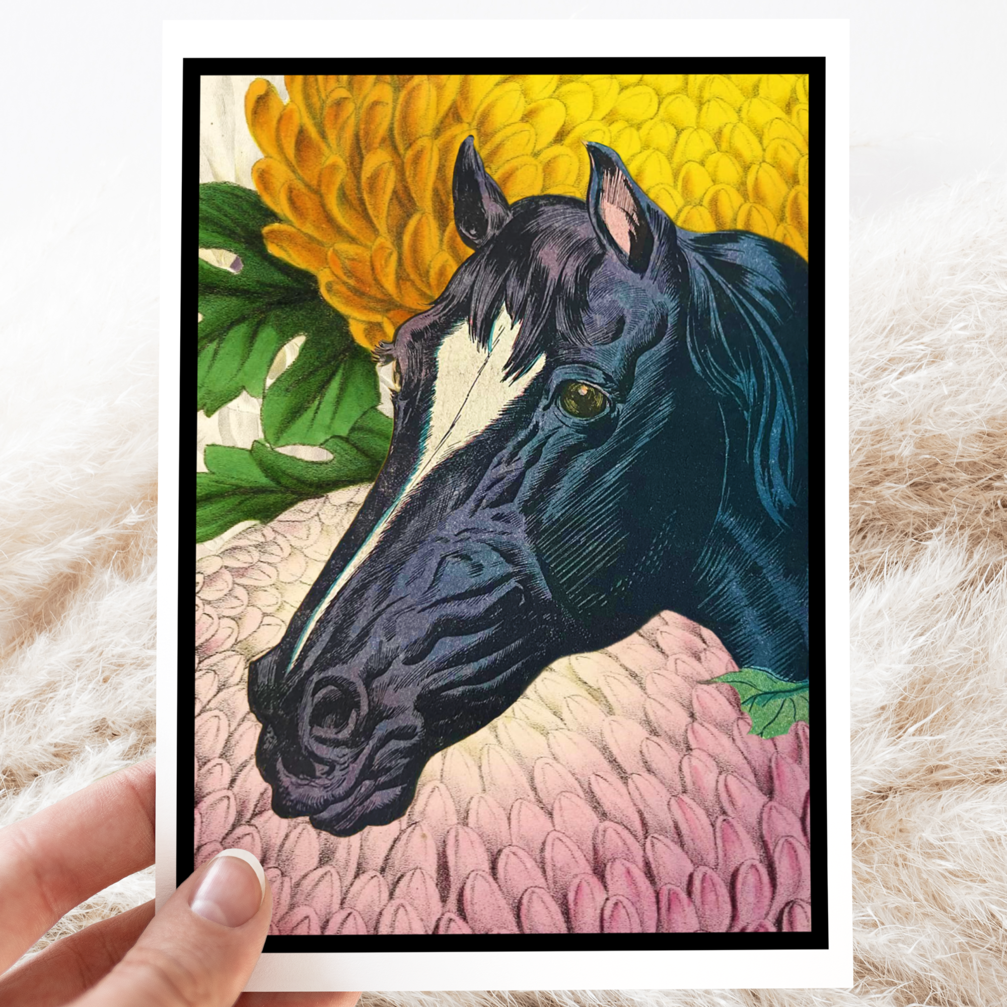 Vintage Horse and Florals. - Out of the Blue